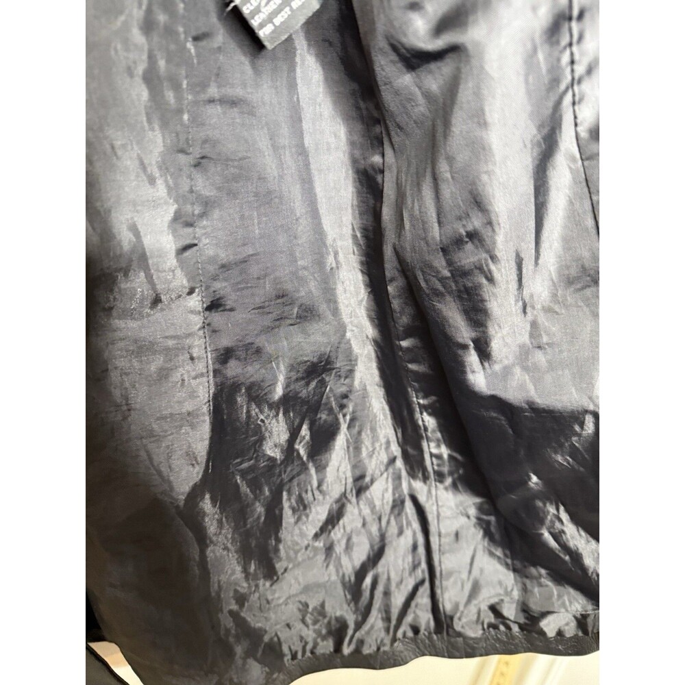 Vintage USA Leather Coat Women's 3X Black Button Front Jacket Pockets Soft 90's - Picture 10 of 12